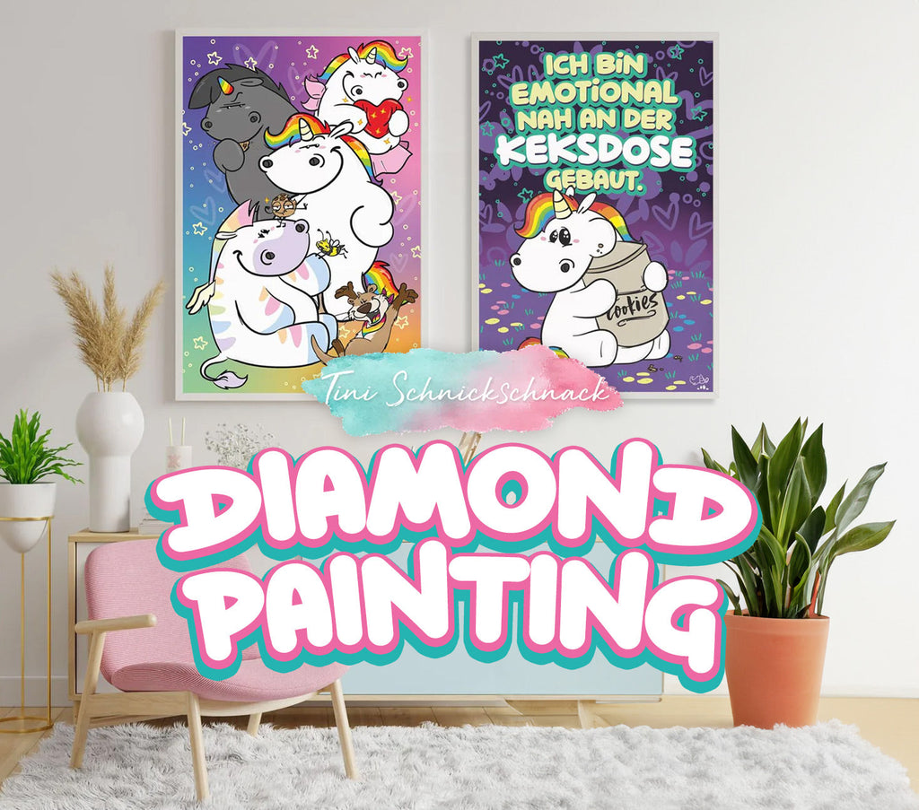 Pummeleinhorn Diamond Painting von Tini SchnickSchnack